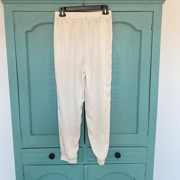 NWT Express Silky Feel Joggers. Silver Metallic Side Stripe Design. Small - Picture 3 of 6